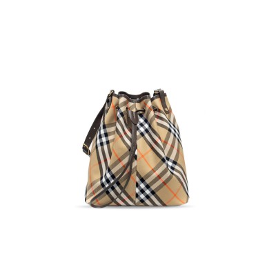 BURBERRY MEDIUM CHECK BUCKET BAG 80938691 (29*27.5*16cm) BURBERRY MEDIUM CHECK BUCKET BAG 80938691 (29*27.5*16cm)